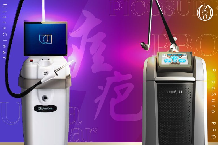 20skin 整合式痘疤治療：冷纖雷射改善纖維化組織 + 鉑金皮秒處理凹洞